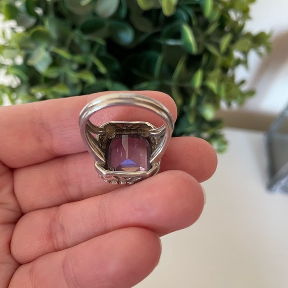 Large Amethyst 925 Sterling Silver Chateau d Argent. David Segal By QVC ring 9 - Picture 7 of 8